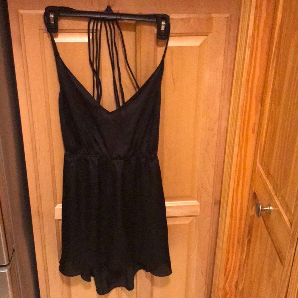 Victoria Secret Black Satin Slip